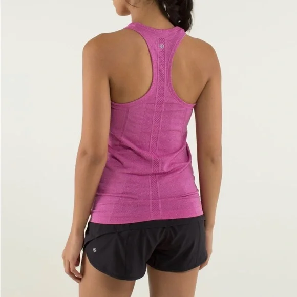 Lululemon Run: Swiftly Tech Racerback in heathered raspberry, size 4 - Picture 2 of 9